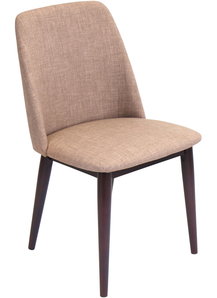 Chaises de salle à manger rembourrées LumiSource Tintori, brun, 2 pces