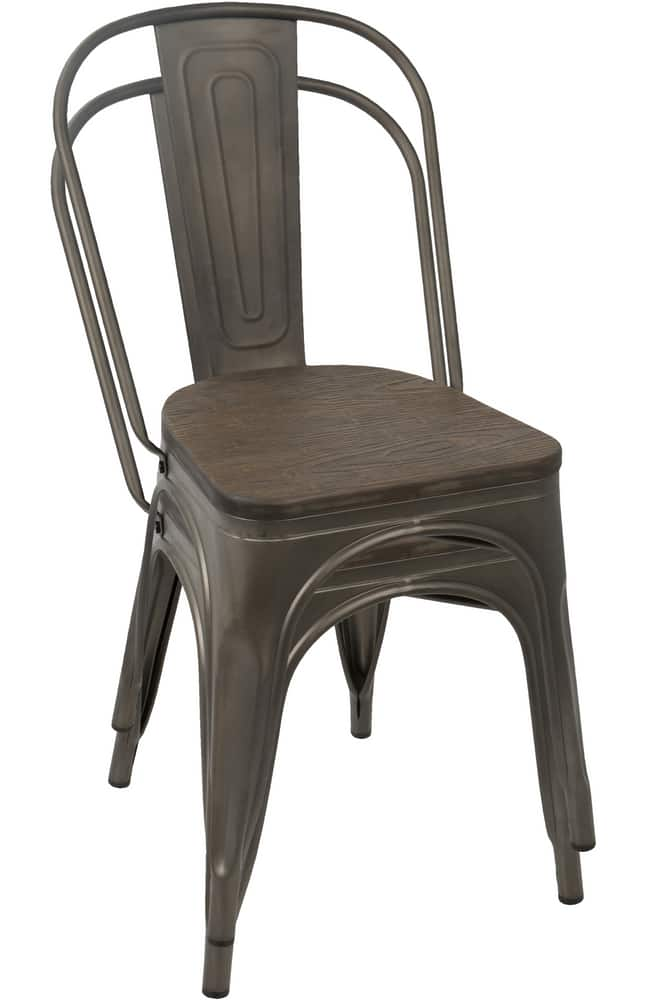 metal and wood dining chairs