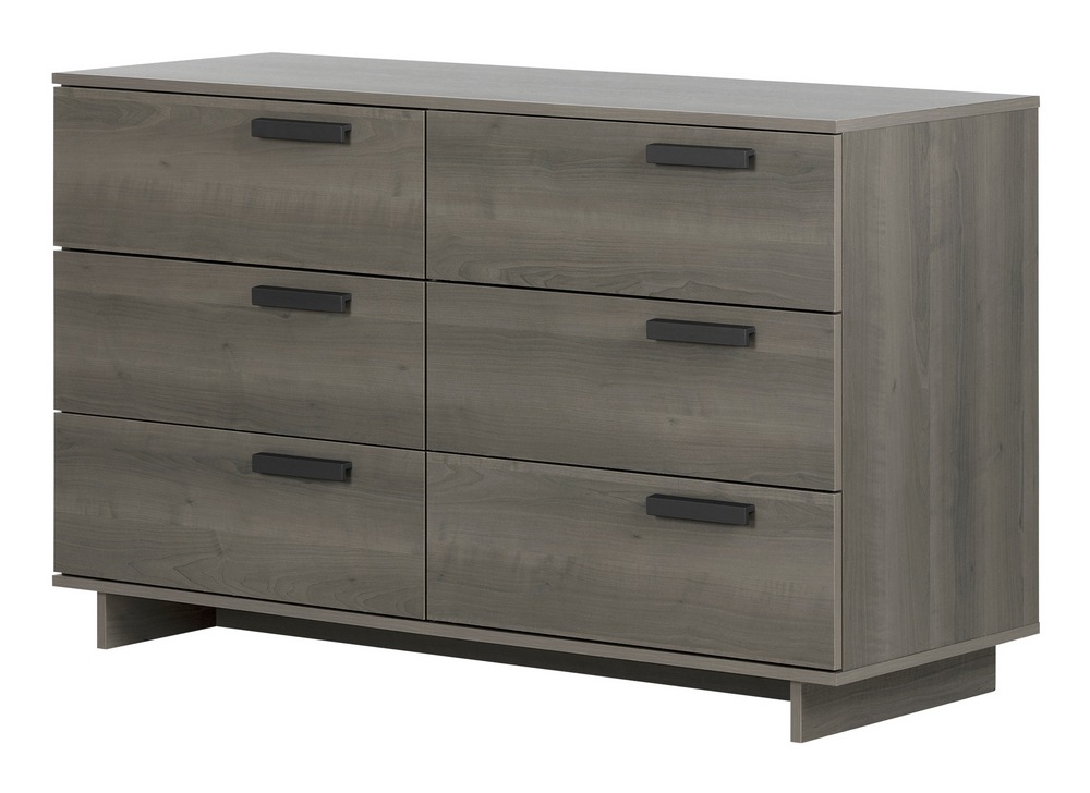 South Shore Cavalleri 6Drawer Double Dresser/Chest, Grey Maple Finish