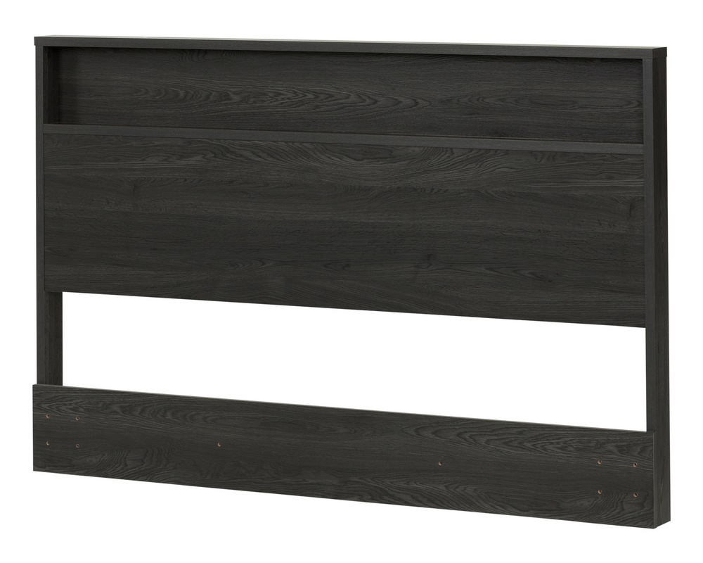 South Shore Holland Queen Platform Bed Headboard With Builtin Shelf