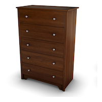 South Shore Vito 5-Drawer Dresser/Chest Front_Three_Fourths_Angled_Left