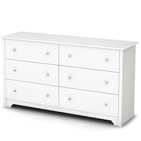 South Shore Vito 6-Drawer Double Dresser/Chest Front_Three_Fourths_Angled_Left