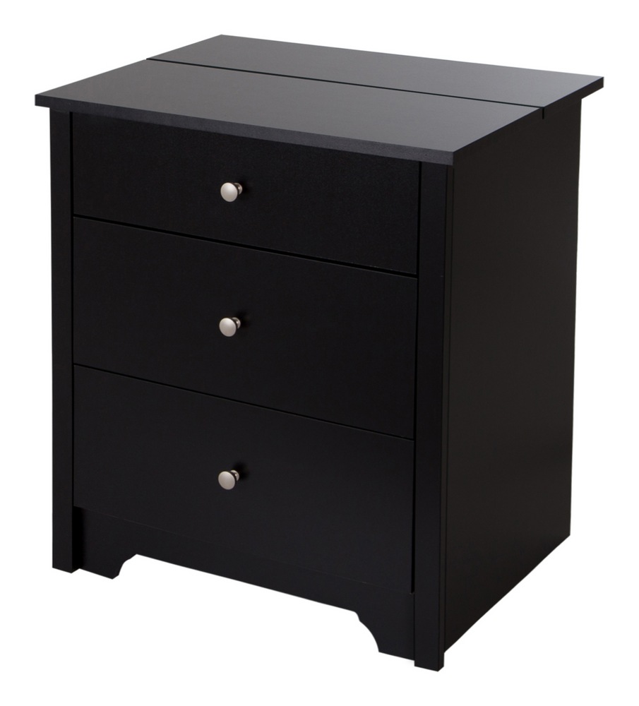 South Shore Vito 3Drawer Storage Nightstand/Bedstand With Charging