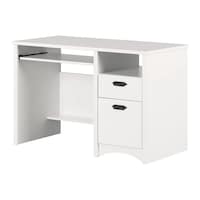 South Shore Gascony 2-Drawer Home Office Computer Desk Front_Three_Fourths_Angled_Left