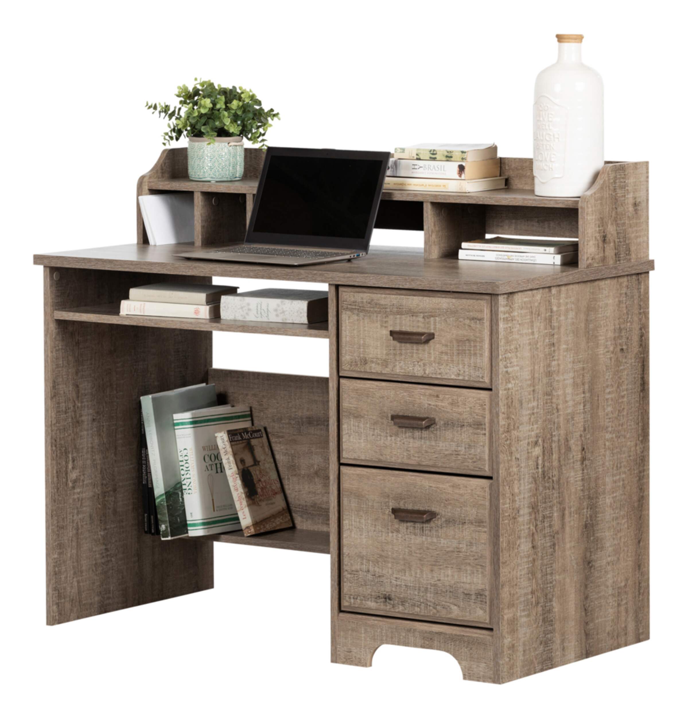 South Shore Versa 3Drawer Home Office Computer Desk With Hutch Canadian Tire