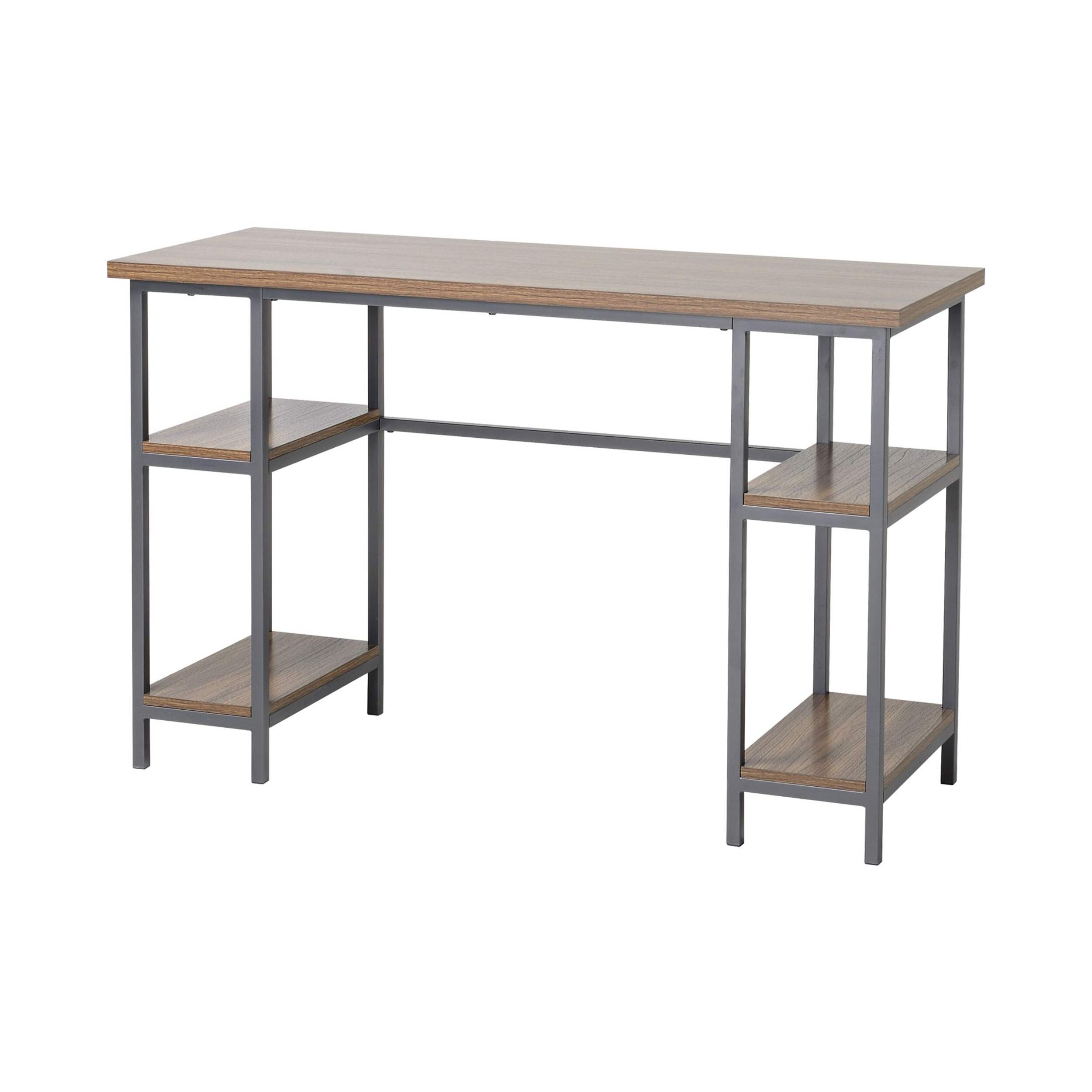 Homestar Laptop Desk with 4-Shelves Front_Angled_Left