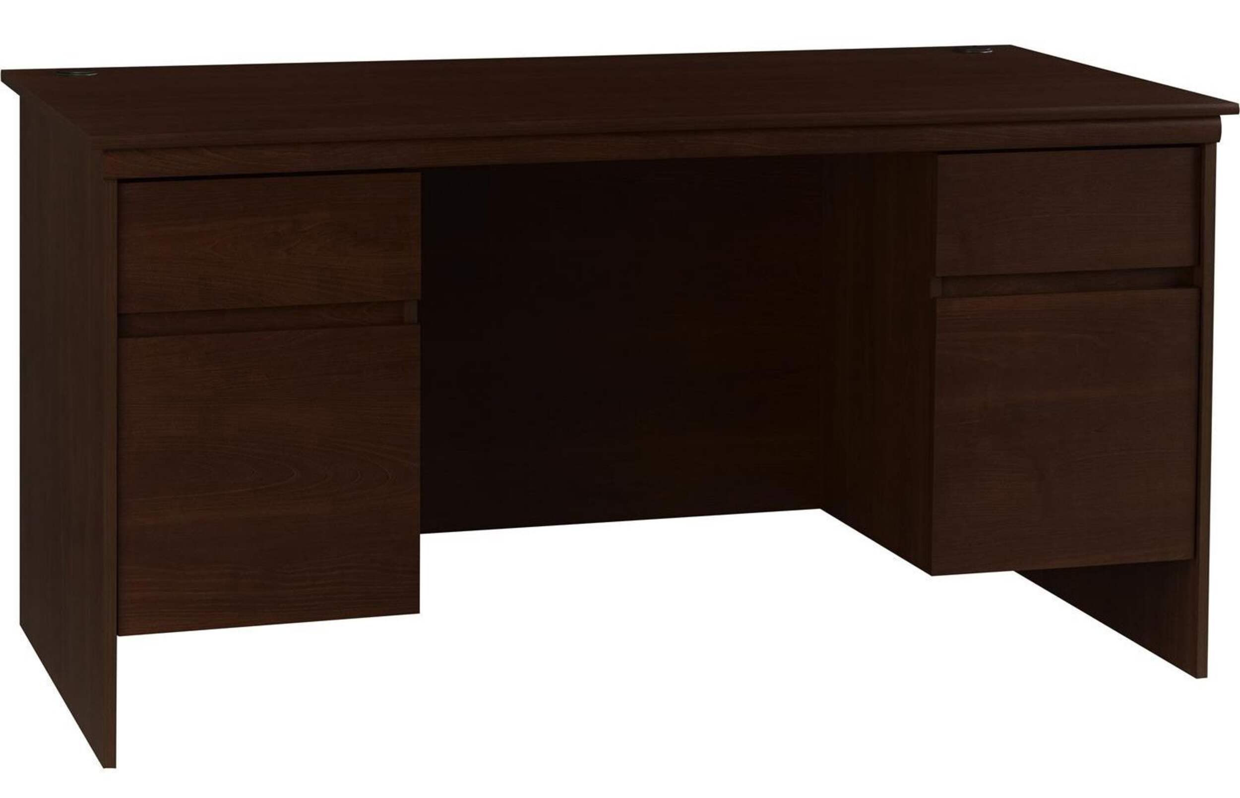 Dorel, Altra Presley Executive Desk with File Drawers, Resort Cherry