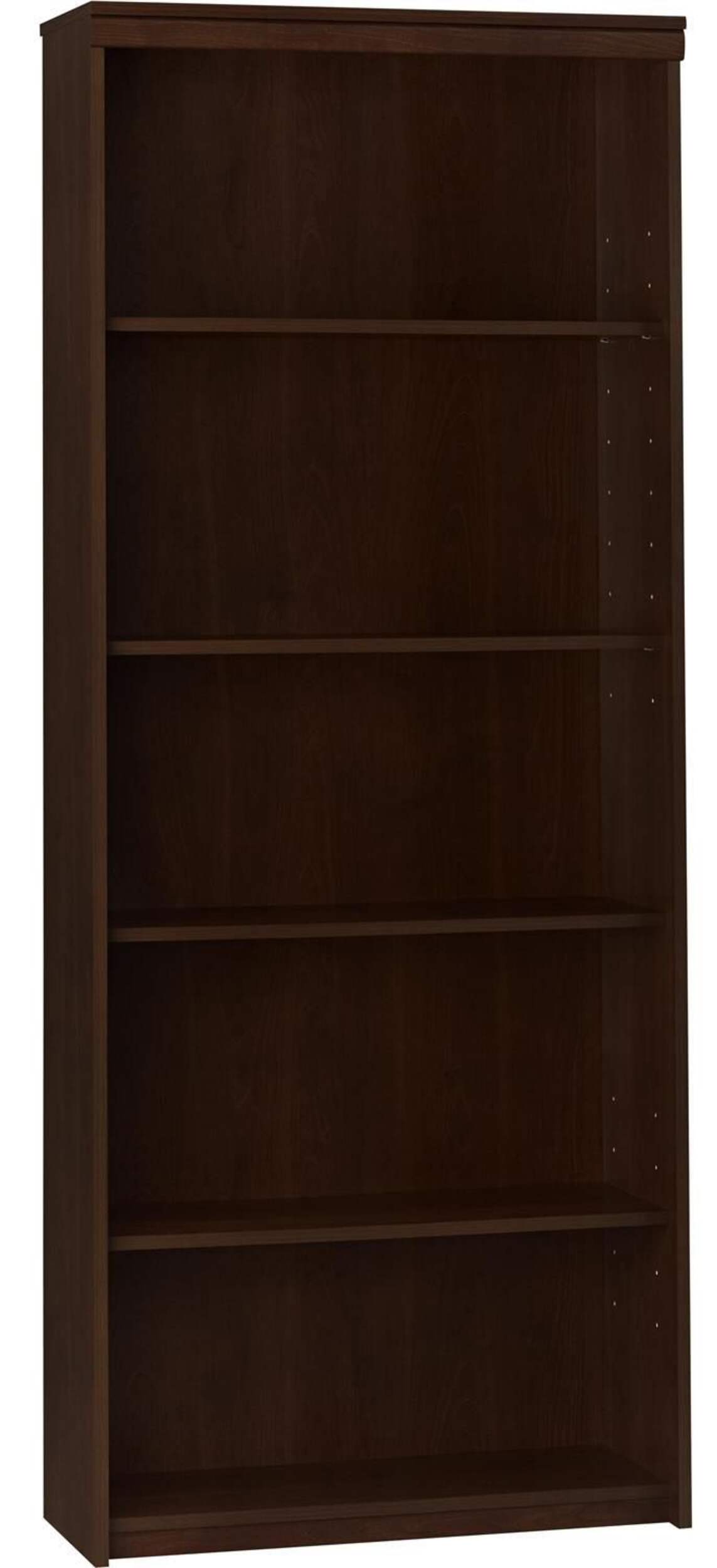 Altra Presley 5-Shelf Bookcase, Resort Cherry Front_Angled_Right