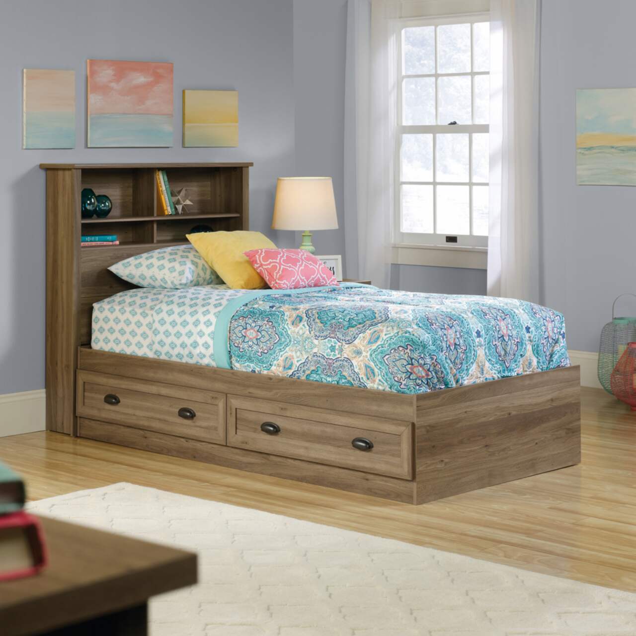 Sauder twin hot sale bookcase headboard