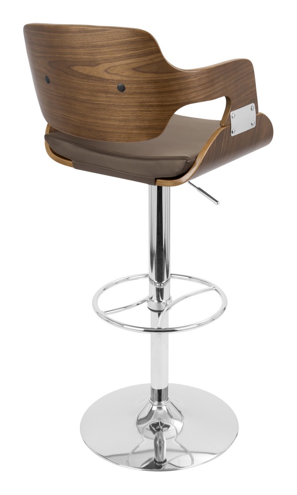 LumiSource Fiore PU Leather Swivel Counter/Bar Stool Adjustable Height