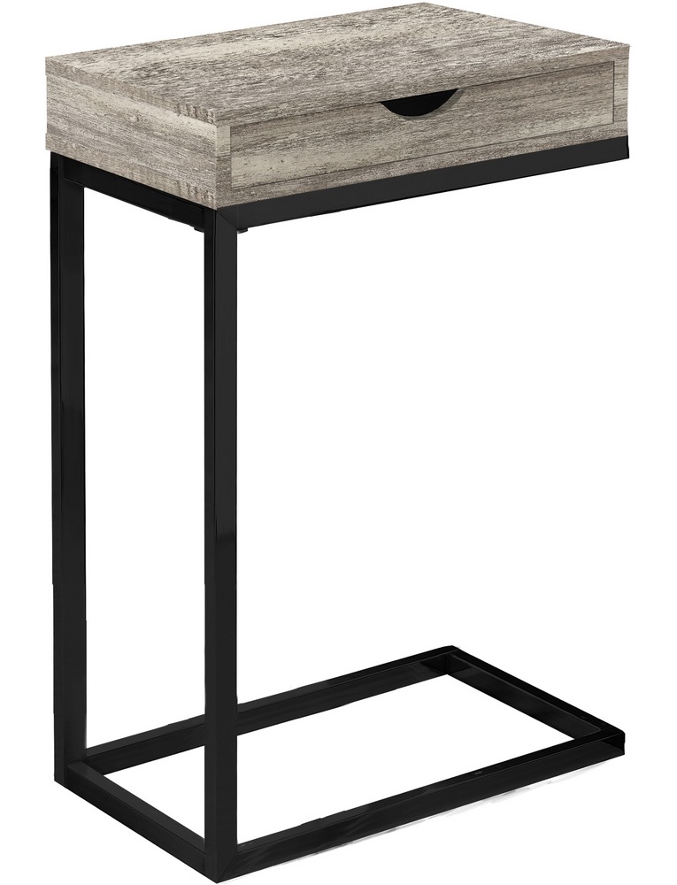 Table d'appoint de canapé en C à 1 tiroir Monarch Specialties, fini