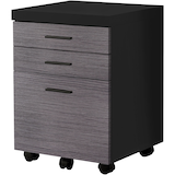 Monarch Specialties 3-Drawer Under Desk Mobile File Storage Cabinet Front_Angled_Left