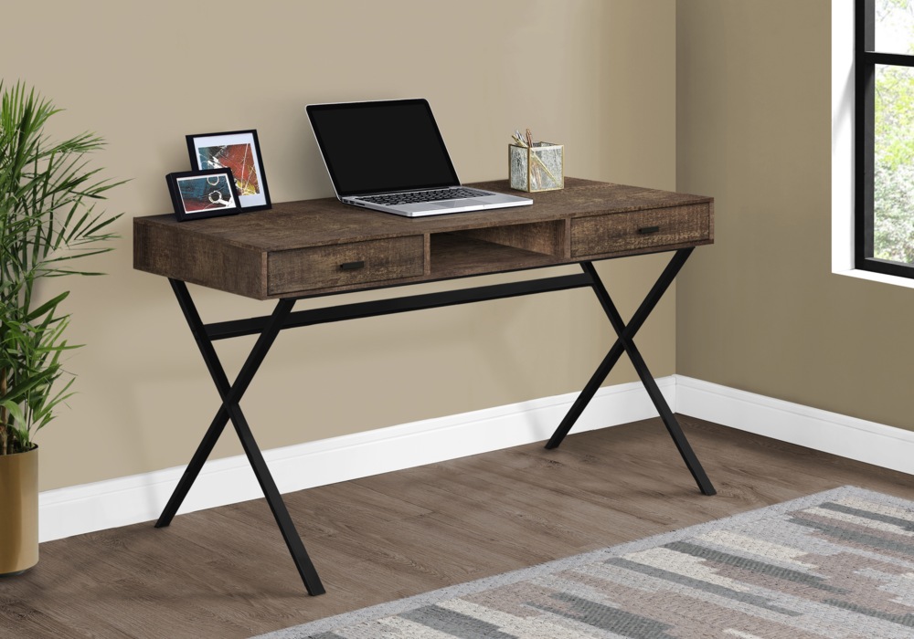 Monarch Specialties 2Drawer Home Office Computer Desk With Metal Frame