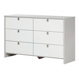 Commode à 6 tiroirs pour enfants South Shore Cookie, gris/blanc Front_Angled_Left