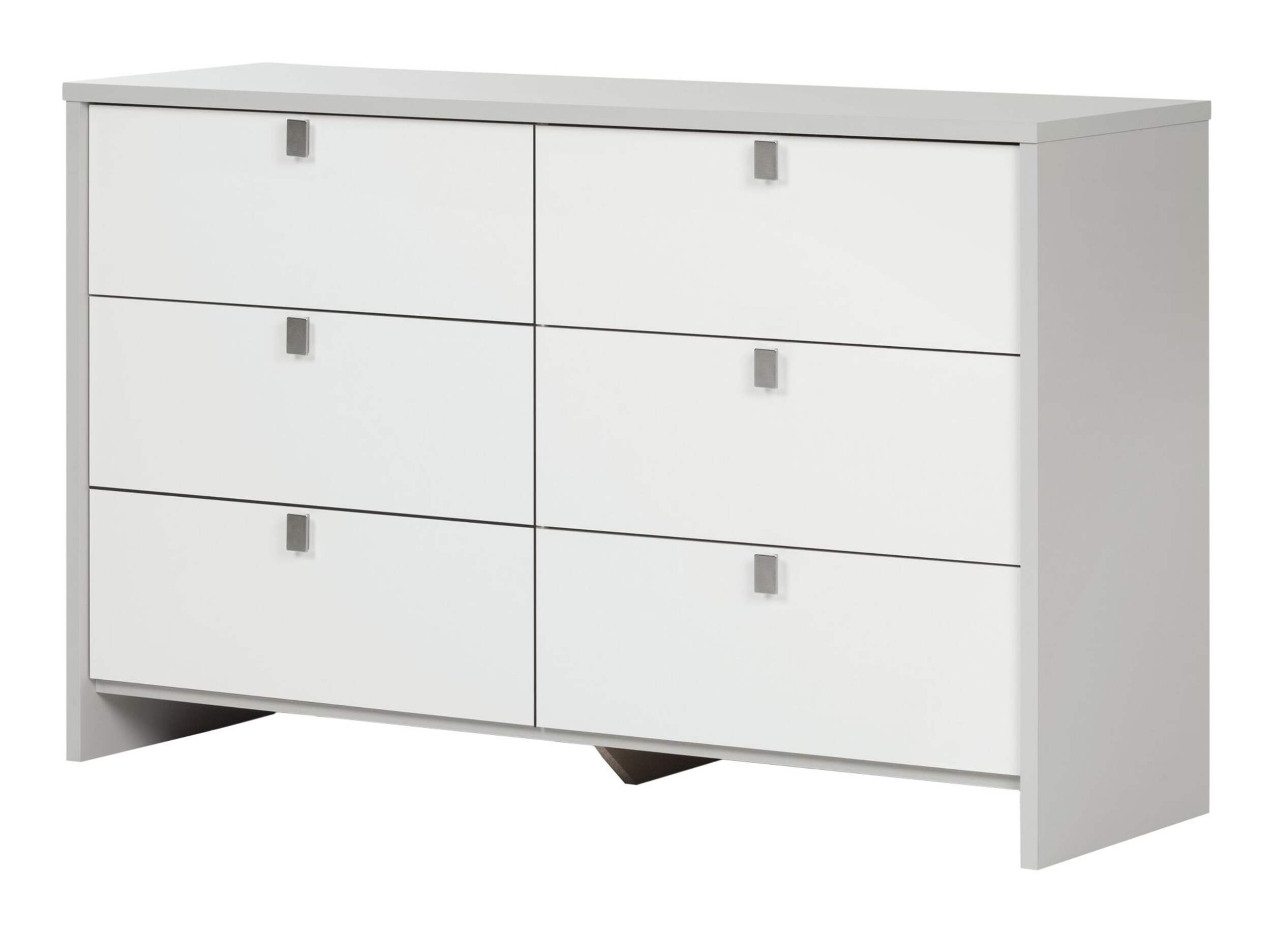 Commode à 6 tiroirs pour enfants South Shore Cookie, gris/blanc Front_Angled_Left