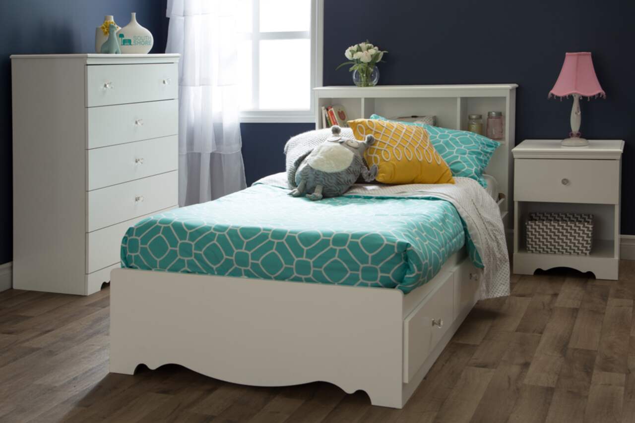 Kids twin hot sale bed with drawers