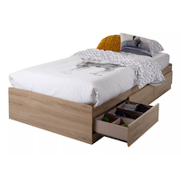 South Shore Fynn Mates Kids 3-Drawer Platform Storage Bed, Twin/Single Composite_or_Mixed