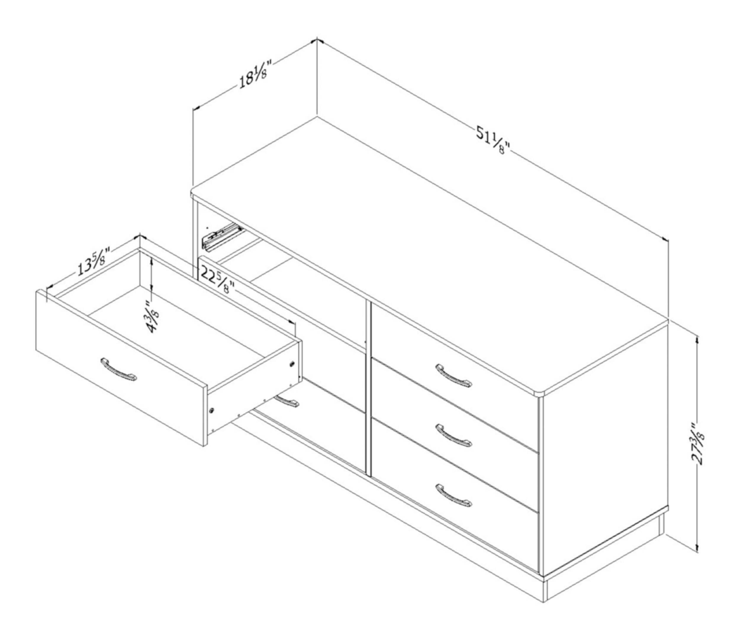 South Shore Logik 6Drawer Double Dresser Canadian Tire