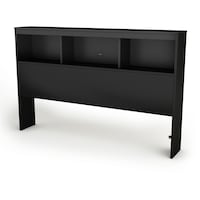 South Shore Spark Kids Bookshelf Headboard Front_Angled_Left