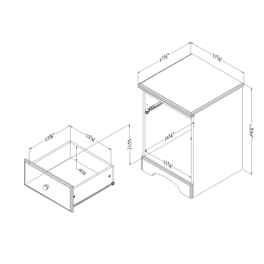 South Shore Summertime 1Drawer Nightstand Canadian Tire