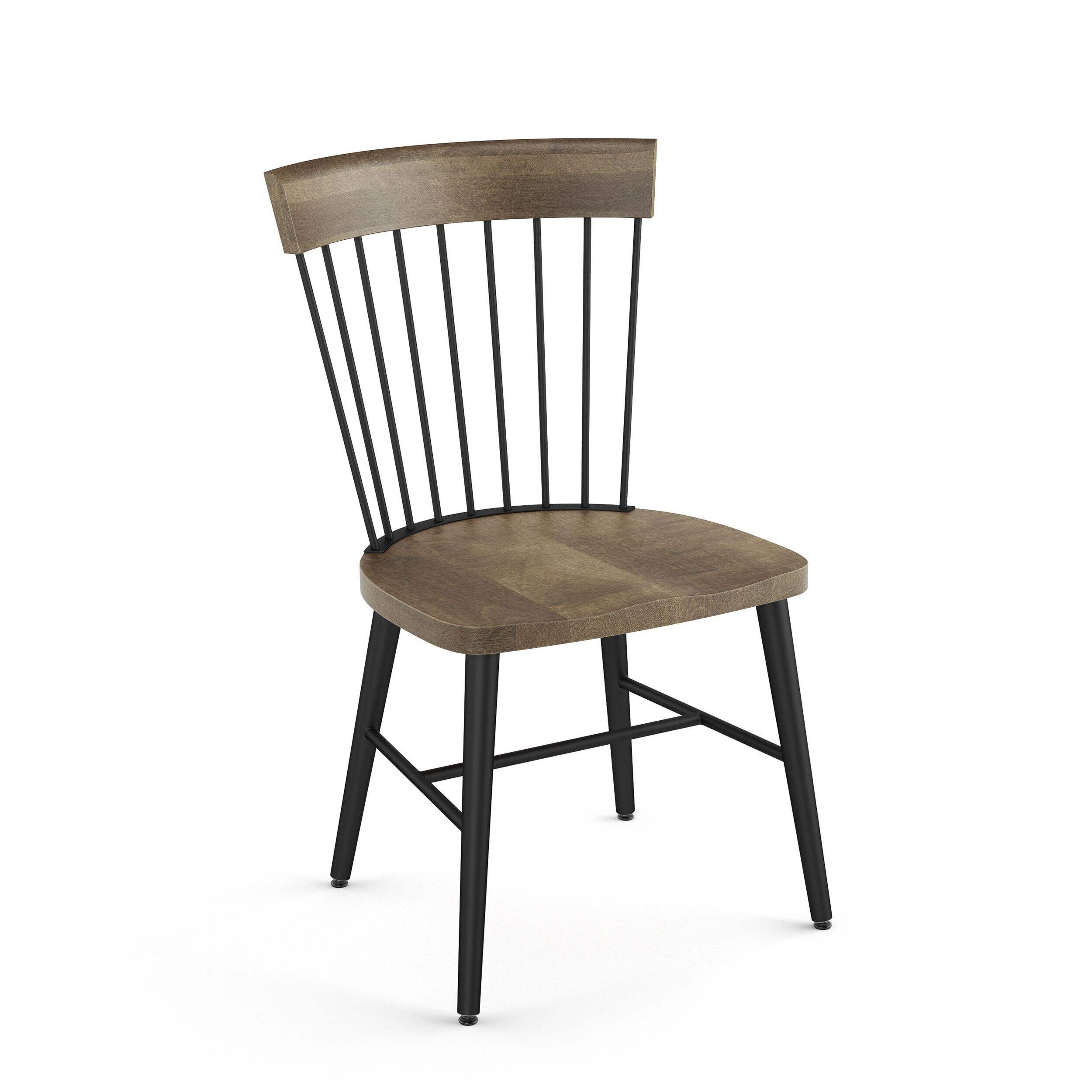 Amisco Angelina Chair, Beige/Black, 300-lb Capacity Front_Three_Fourths_Angled_Right