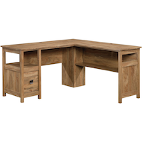 Sauder Cannery Bridge L-Shaped Desk, Sindoori Mango Front_Elevated