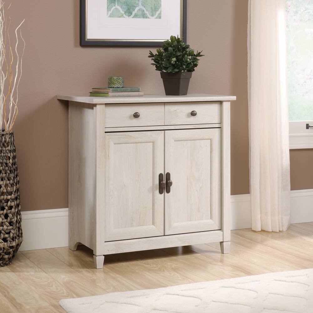 Sauder Edge Water 2-Door Storage Cabinet With Adjustable Shelf, Chalked ...