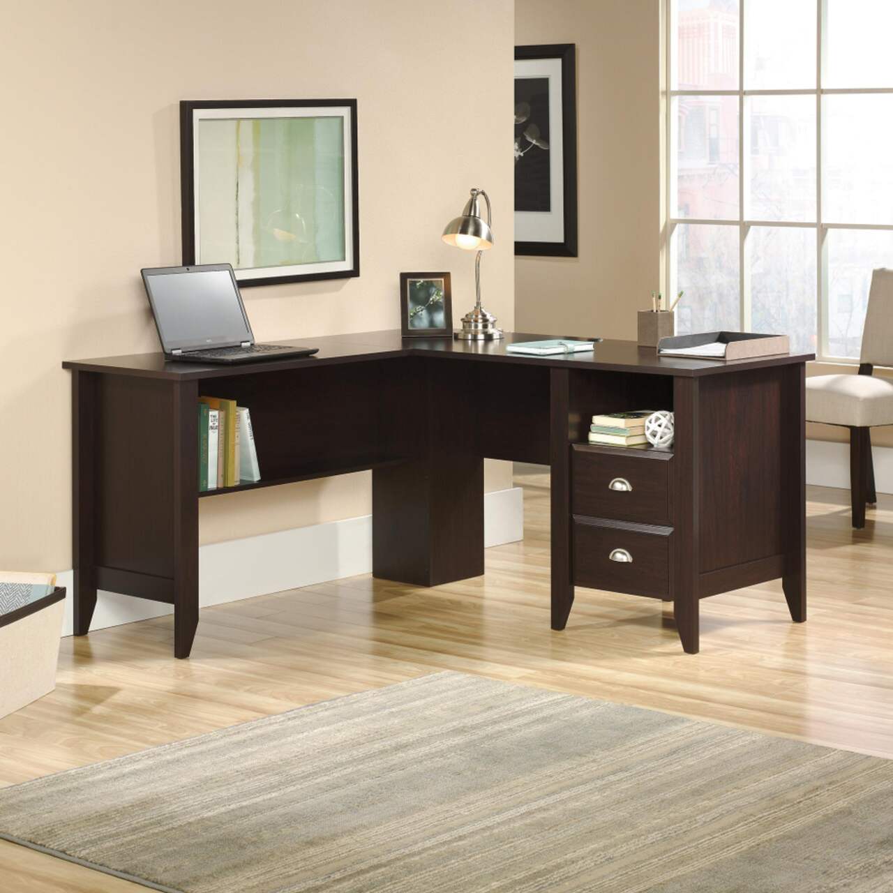 Sauder Shoal Creek 1 Drawer Corner L Shaped Home Office Computer