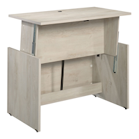 Sauder Sit/Stand Desk, Chalked Chestnut Front_Angled_Right