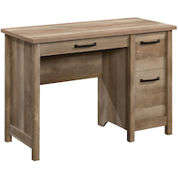 Bureau d'ordinateur avec tiroirs-classeurs Sauder Cannery Bridge, fini chêne linteau Front_Angled_Right