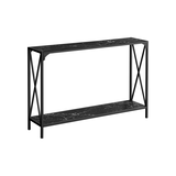 Monarch Specialties 2-Tier Console Table,  Black Front_Angled_Right