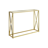 Monarch Specialties Contemporary Console Table, Gold Front_Angled_Right