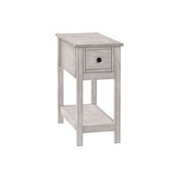 Table d'appoint à 2 niveaux Monarch Specialties, gris délavé Front_Angled_Right