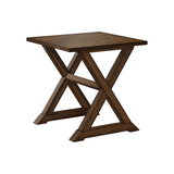 Monarch Specialties Transitional Trestle Accent Table, Walnut Front_Angled_Right