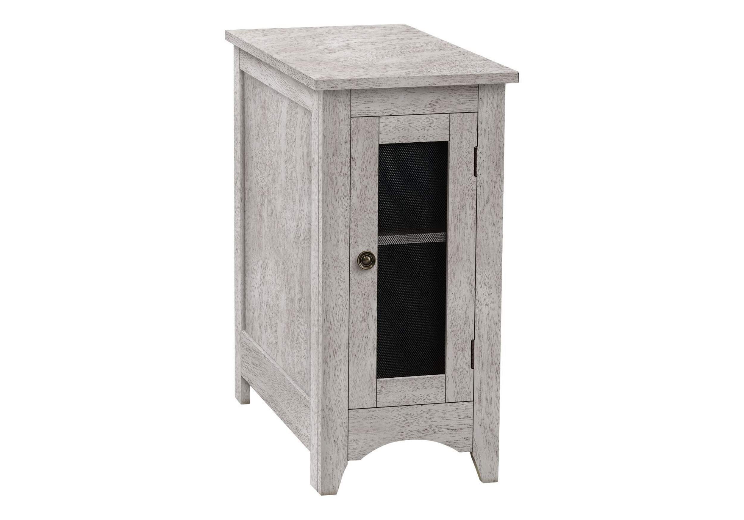 Monarch Specialties Transitional Accent Table Washed, Grey Front_Angled_Right