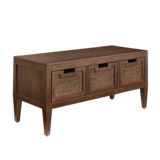 CANVAS Newport 3-Drawer Wicker Bench Front_Angled_Right
