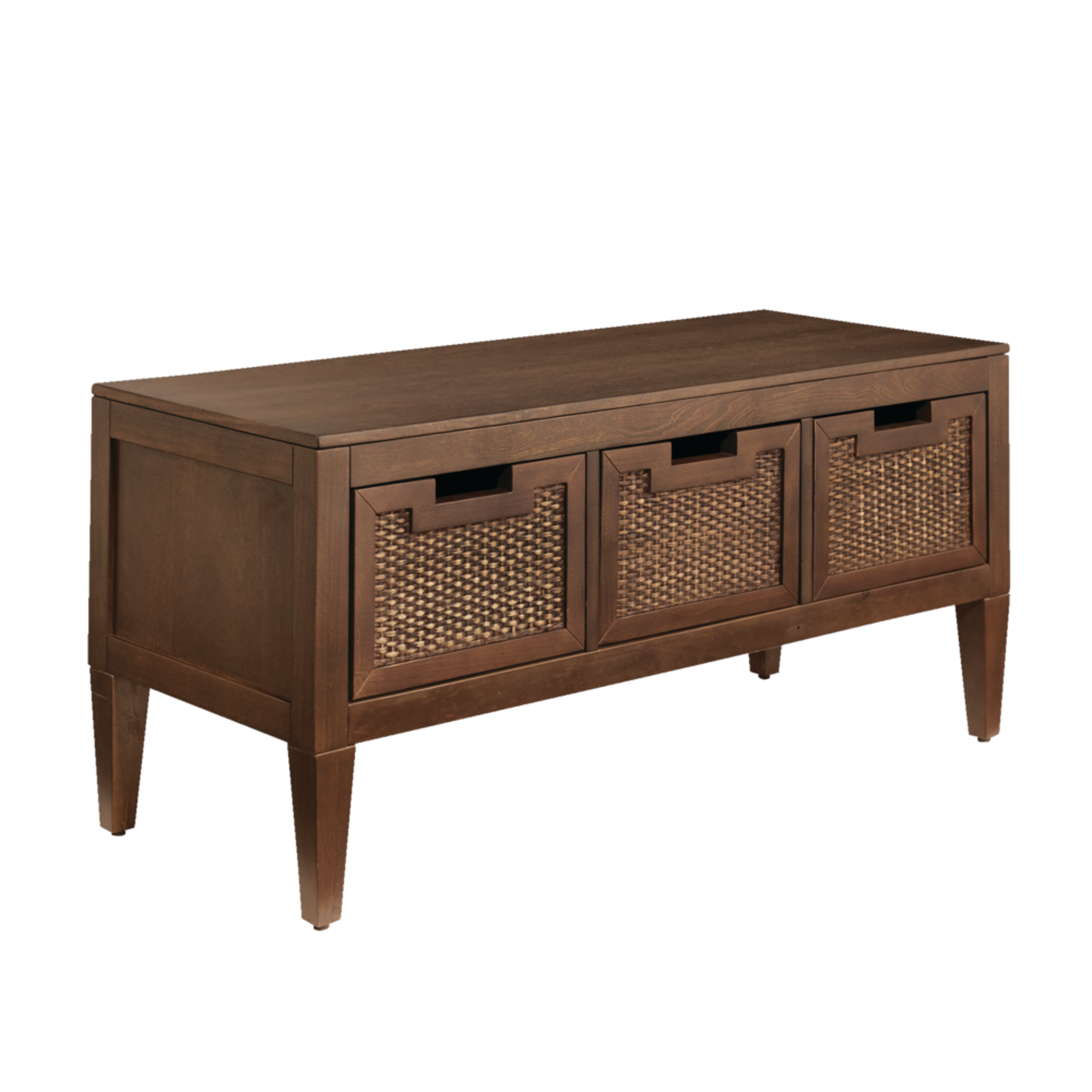 CANVAS Newport 3-Drawer Wicker Bench Front_Angled_Right