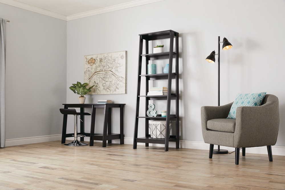 For Living Trestle 5Tier Bookcase For Storage & Display, Cinnamon