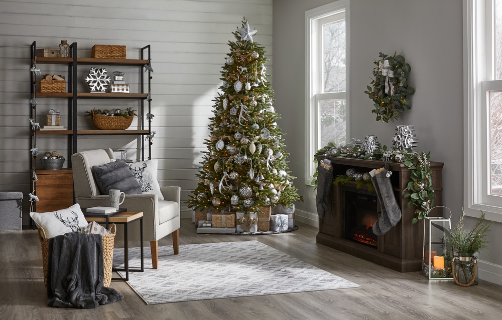 CANVAS Robson 5Tier Metal Frame Bookcase With Storage, Oak Finish