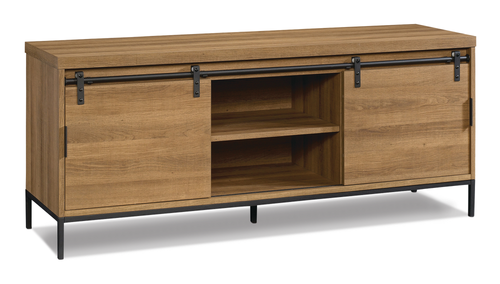 CANVAS Robson 2Door Open Shelf TV Stand & Media Storage Console