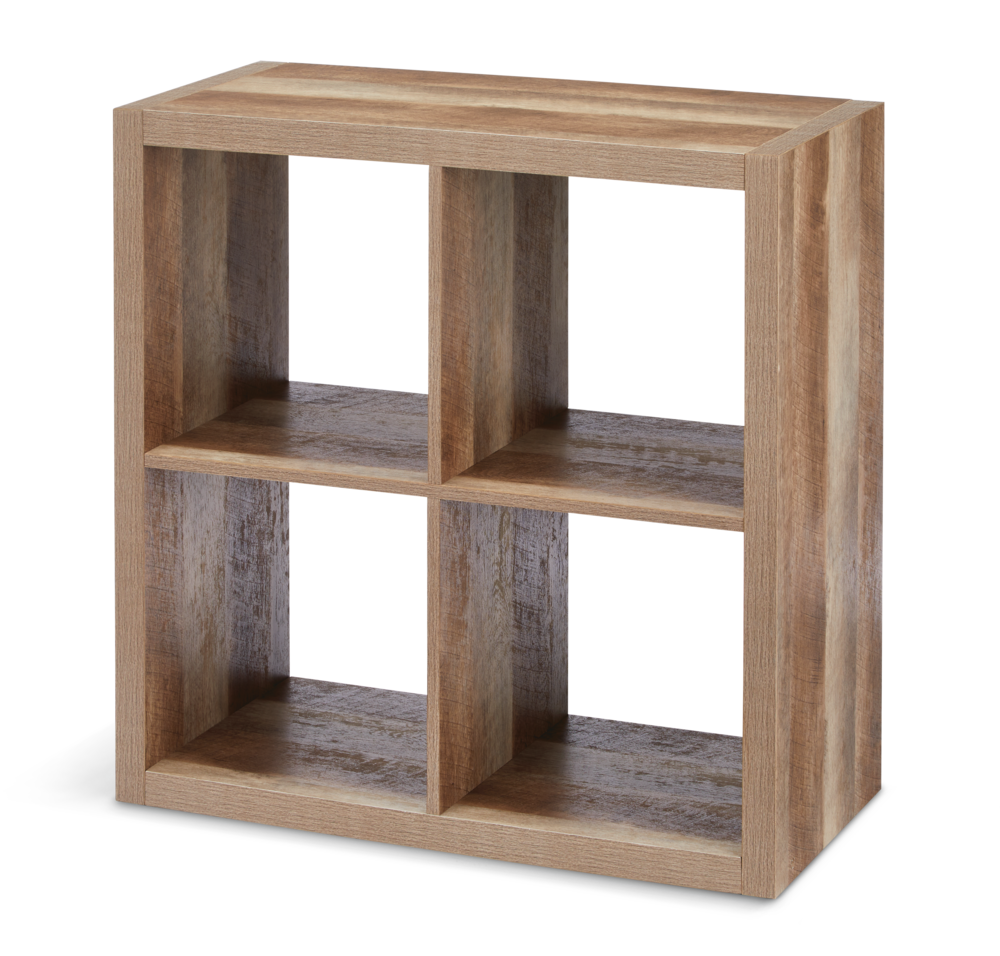 CANVAS Fraser 4Cube Storage Organizer, Bookcase/Bookshelf, Light Oak