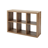 CANVAS Fraser 6-Cube Storage Organizer, Bookcase/Bookshelf, Light Oak Finish Front_Three_Fourths_Angled_Left
