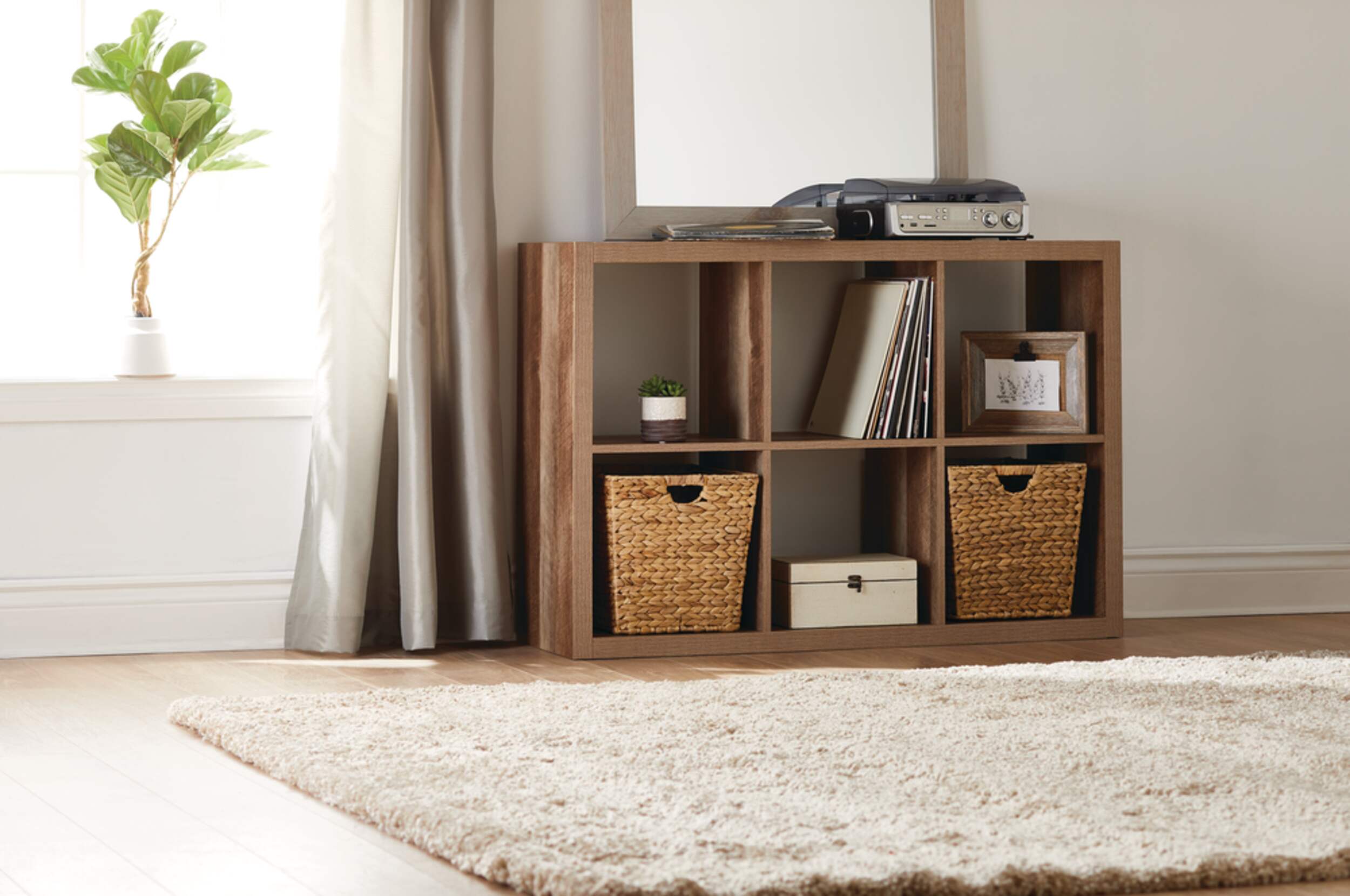 CANVAS Fraser 6Cube Storage Organizer, Bookcase/Bookshelf, Light Oak