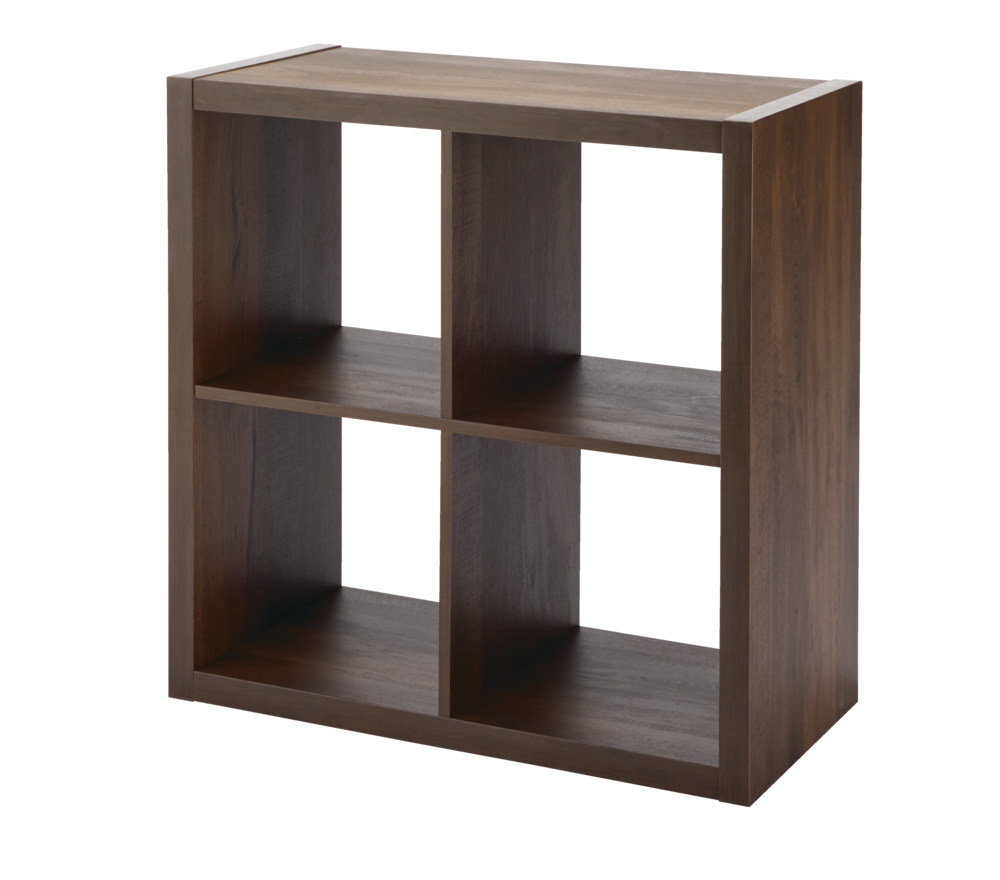 2X Wood Bookcase Bookshelf 2-Shelf Open Storage Organizer Display Stand Dark 