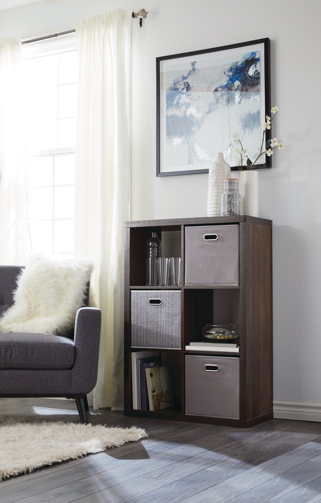 CANVAS Dunsmuir 6Cube Storage Organizer, Bookcase/Bookshelf, Smoked