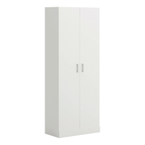 Sauder 2-Door Storage/Pantry Cabinet With Adjustable Shelves, White Front_Angled_Right