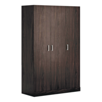 Sauder 3-Door Wardrobe/Armoire Clothes Storage Cabinet With Hanger Rod & Shelves, Espresso
