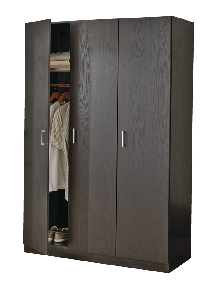 Sauder 3 Door Wardrobe Armoire Clothes, Metal Storage Cabinets With Doors And Shelves For Garage In Philippines