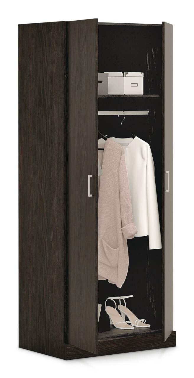 Sauder 2-Door Wardrobe/Armoire Clothes Storage Cabinet With Hanger