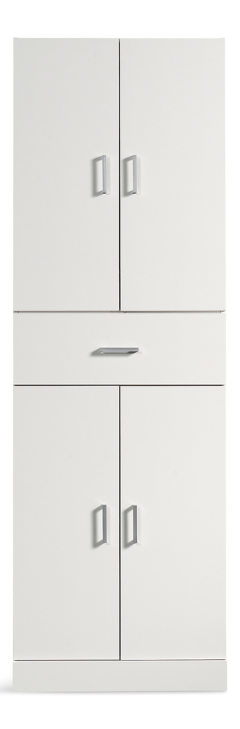 Armoire de rangement/garde-manger à 4 portes 1 tiroir avec tablettes réglables Sauder, blanc Front_Flat